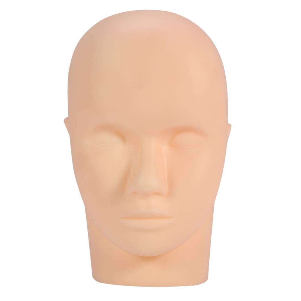 Massage Salon Silicone Mannequin Head, Fake Training Head, for Make Up Practice Training Mannequin Tool Eyelash Practice Kit