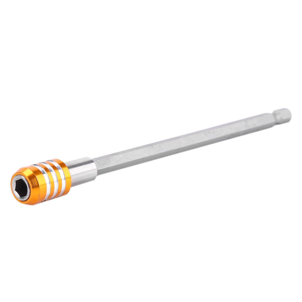 1/4'' Hex Shank Quick Release Screwdriver Bit Holder Extension Bar 60mm/100mm/150mm(150mm-Gold)