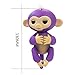 Fingerlings Kids Toys-Interactive Baby Monkey-Purple with White Hair(Mia)