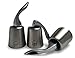 CLOSEOUT PRICE - Set of 3 Premium WINE BOTTLE STOPPERS to preserve and present your wine in style – Stainless Steel with Inner Rubber Seal