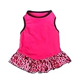Small Dog Dress , Voberry® Fashion Pet Dog T-Shirt Dress Dog Cat Cute Summer Vest Skirt (XS, Pink)