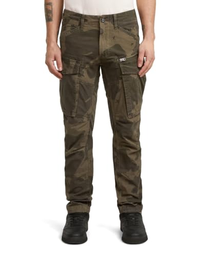 G-STAR Homme Pantalon Rovic Zip 3D Regular Tapered, Multicolore (wren gd border camo D02190-E277-H654), 34W / 30L