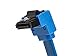 Monoprice 10 Pack 18in SATA 6Gbps Cable with Locking Latch (90 Degree to 180 Degree) - Blue