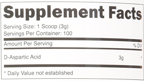 Nutricost D-Aspartic Acid (DAA) Powder 300G - Pure D Aspartic Acid