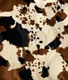 Tan Cow Velboa Faux Fur Fabric - by the Yard