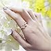 Yean Crystal Engagement Ring Jewelry Fashion Leaf Laurel Rose Gold Nail Ring for Women and Girls