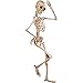 Collections Etc Halloween Skeleton Décor - 4-Foot Tall Posable Realistic Halloween Decoration for Indoor or Outdoor Use