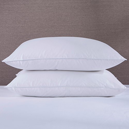 Puredown 50% white goose down and 50% white goose feather pillow,…