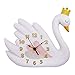 Fantasy Fields Swan Lake Kids Wall Clock, Silent, with Decorative Water-Based Paints for Kids & Nursery, Hand Painted Kids Room Decor, White/Swan, 10