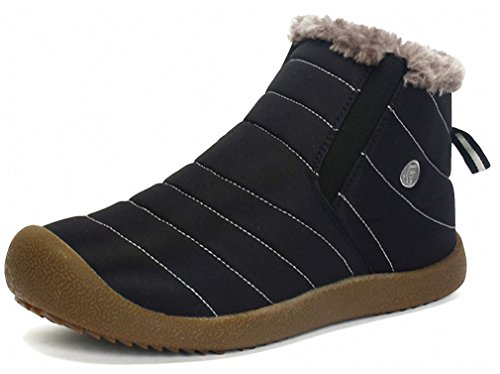 Weweya Mens Anti-Slip Snow Boots With Fully Fur Lined High Top/Low Top