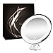 BESTOPE 10X Magnifying Lighted Makeup Mirror with 16 Natural Led Lights,360°Rotation Locking Suction,Dimmable Light,Battery Operated,Portable Bathroom Mirror