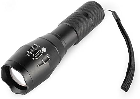 Tactical Flashlight Super Bright T6 CREE LED Flashlight Zoomable Tactical Flashlight Rainproof Lighting Lamp Torch -with Rechargeable Battery -For Cycling Hiking Camping Emergency