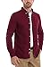 MiCotton Men's Solid Color Oxford Long Sleeve Button Down Casual Shirt
