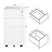 DEVAISE White File Cabinet, Small Filing Cabinet with 3 Drawers with Slim Width for Home Office, Rolling Under Desk Cabinet (11.8 inch)