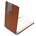Rerii Business Card Holder Leather Surface Stainless Steel Business Card Case Name Card Holder (Brown D)