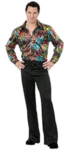 Charades Men's Disco Pant, Black, 32