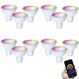 FlinQ GU10 Smart Lamp 12 stuks Smart Lamp | Smart Led Lamp | WIFI Smart Bulb Compatibel met Alexa en Google Assistant…