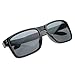 zeroUV - Designer Inspired Active Lifestyle Square Sunglasses with Keyhole Nose Bridge (Shiny Black)