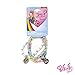 Jojo Siwa Girls Accessory Set, Bow Headband 3 Pack Bracelet and Colorful Hair Braid Tie - Silver Rainbow