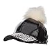 PU Jewel Cap with Pom Pom