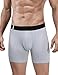 David Archy 3 Pack Men's Athletic Sur-Dry Tech Mesh Sports Boxer Briefs(L, Gray)