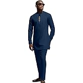 Dashiki for Men African Outfits 2 Piece Set Shirt Pants Nigerian Mens Suit Wedding Attire Tracksuit