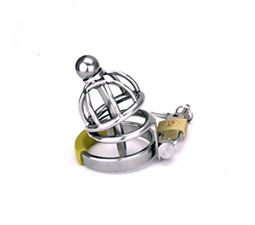 YiFeng Stainless Male Chastity Device Belt Restraint Bondage Fetish Urethral Tube ZCS19 (43mm Ring)
