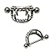 Elegant4beauty 1 Pair Chic Surgical Steel Crystal Fangs Nipple Bar Ring Shield Barbell Body Jewelry