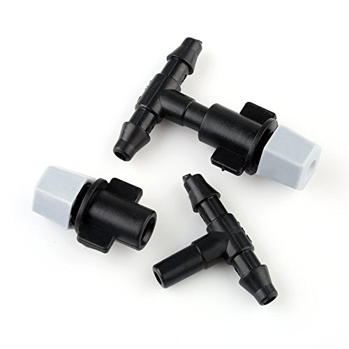 VERY100 Plastic Mist Misting Nozzle Sprinkler for Plant Flower Cooling System (1/4") Pack of 50