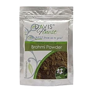 Davis-Finest-Brahmi-Powder-for-Hair-Strengthening-Thickening-Thinning-Damaged-Thicker-Fuller-Stronger-Hair-Growth-Vegan-Hair-Mask-Split-Ends-Repair-Treatment-100g Davis Finest Brahmi Powder, Bacopa Monnieri for Healty Scalp, Hair Growth, Hair Breakage, Strengthens Thinning Hair…