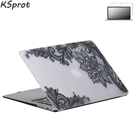 2 in 1 Retina 13-inch Case, KSprot Lace Pattern Rubberized Hard Case for MacBook Pro 13.3" with Retina Display A1502 / A1425 (NEWEST VERSION) Shell Cover