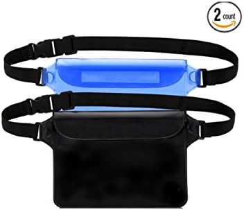 Waterproof Phone Pouch with Waist Strap (2 Pack) | Easiest way to Keep Your Phone and Valuables Safe and Dry | Perfect for Hiking Festivals Boating Swimming Snorkeling Kayaking Beach Pool Water Parks