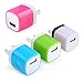 USB Charger, CCLV 4-Pack Universal USB Home Wall Charger Adapter for iPhone 7, 7 Plus, 6s, 6 Plus, 6s Plus, Tablet, Samsung Galaxy S7 Edge, S6 edge, HTC, Nokia, LG, Sony and more USB Devices