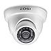 ZOSI 1000TVL CCTV Camera 24 IR LEDs Indoor Outdoor Day Night Vision 65ft Security Dome Color Camera for DVR Surveillance System (White)