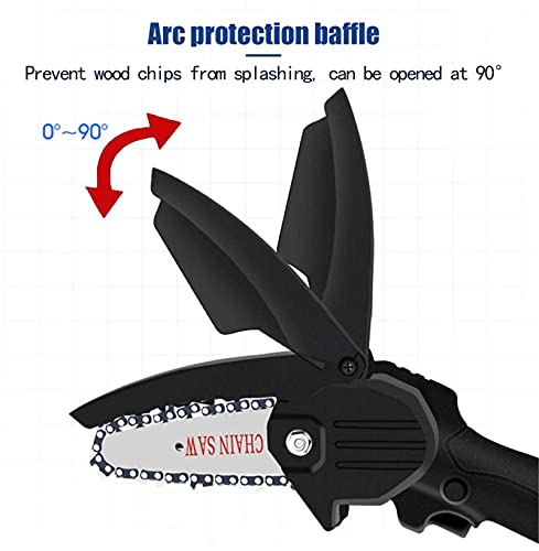 Mini Elektrische Kettensäge 4 Zoll Akku Kettensäges Batteriebetrieb Einhand 0.7kg Leicht Chainsaw Elektro-Säge Mit… – Bild 5