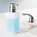 InterDesign Casilla Glass Foaming Soap Dispenser Pump for Kitchen, Bathroom Countertop and Vanities - Frost/Brushed