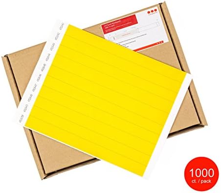 Cintapunto - Neon Yellow - 3/4" Tyvek Wristbands, Paper Wristbands, Event Wristbands (1000 ct.)
