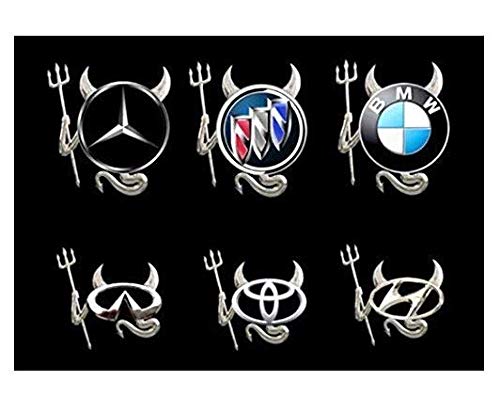 SANGAITIANFU 1 Pcs 3D PVC Small Devil Style Sticker Decal Decoration for Auto Car - Thumbnail 4