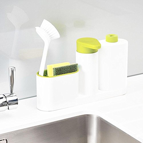 image for Pawaca Kitchen Sink Organizer, Sink Tray Soap Holder Set Kitchen Drain