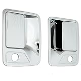 EAG Triple Chrome Plated ABS 2 Door Handle Cover for 99-16 Ford F-250/350/450 (W PSG Key Hole)
