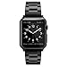 Simpeak Slim Band Compatible with Apple Watch 45mm 44mm 42mm Series 7 6 SE 5 4 3 2 1, Women Men Solid Stainless Steel Business Band Strap Replacement for iWatch 45 44 42, Black