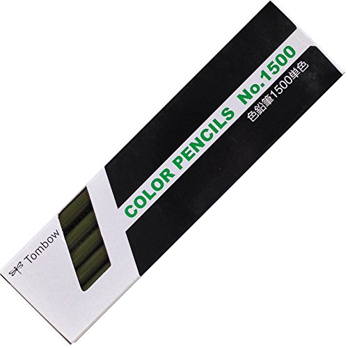 トンボ(Tombow) 鉛筆 色鉛筆 1500単色 松葉色 1ダース 1500-09商品画像