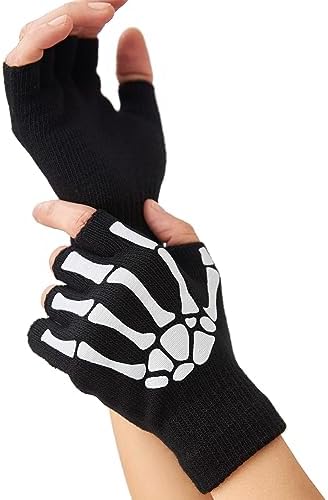 Amazon.com: Zhanmai 2 Pairs Skeleton Gloves for Men and Women