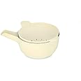 EKOBO Bamboo Small Multi-purpose Bowl & Colander Set, BIOBU Eco-material, White