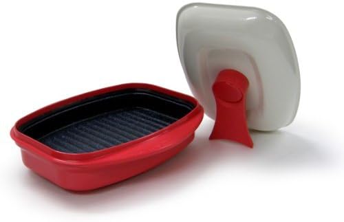 Microhearth Grill Pan for Microwave Cooking, Red by Microhearth