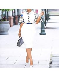 VERWIN Vestido de media manga fría de hombro, para mujer, con mangas de trinquete