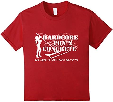 Kids HARDCORE PON'N CONCRETE Tshirt 10 Cranberry