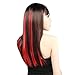 Neitsi 10pcs 18inch Colored Highlight Synthetic Clip on in Hair Extensions #F19 Red