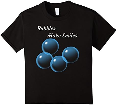 Kids Bubbles Make Smiles TShirt For Happy People 6 Black