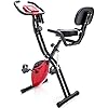 Merax X-Bike, hometrainer inklapbaar, magnetische vouwbare fitnessfiets met 10 weerstandsniveaus, fitness bike voor…